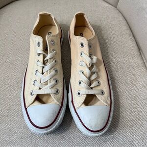 Converse Cream Canvas Sneakers